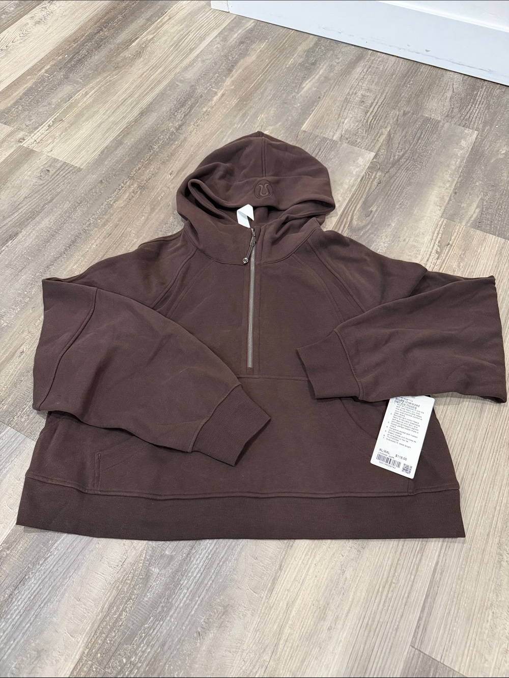NEW with tags! Lululemon Scuba Oversized Half-Zip Hoodie Espresso XL/XXL
